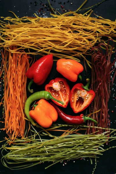 Gıda organik sebze makarna arka plan