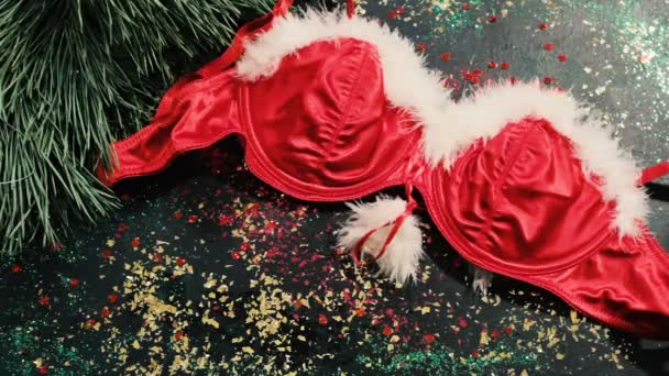 Noel womans maskot parçası kostüm — Stok video