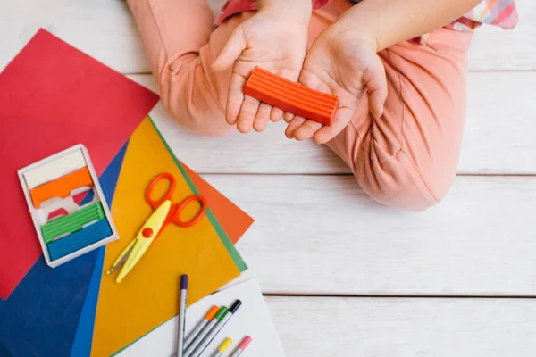 Criação artística. Educação infantil precoce — Fotografia de Stock