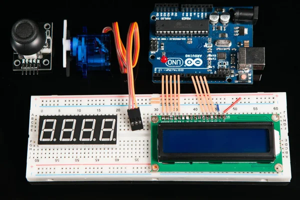 Arduino 우노 보드 전자 부품 — 스톡 사진