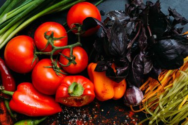 Gıda organik sebze makarna çeşitler