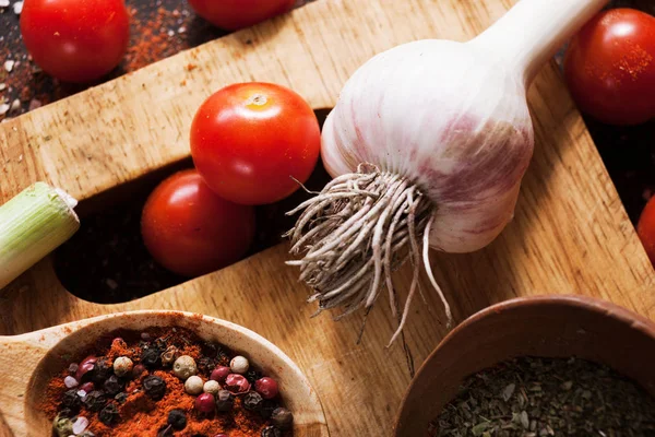 Spices. Culinary cuisine recipe background