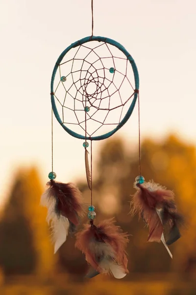 Dreamcatcher. Romantický sen catcher amulet — Stock fotografie