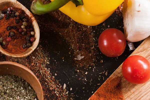 Spices. Culinary, cuisine, recipe background