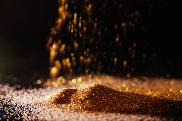 Abstract glitter gouden achtergrond focus — Stockfoto