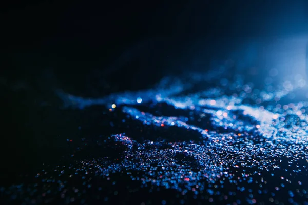 Dark abstract glitter achtergrond wind blizzard — Stockfoto