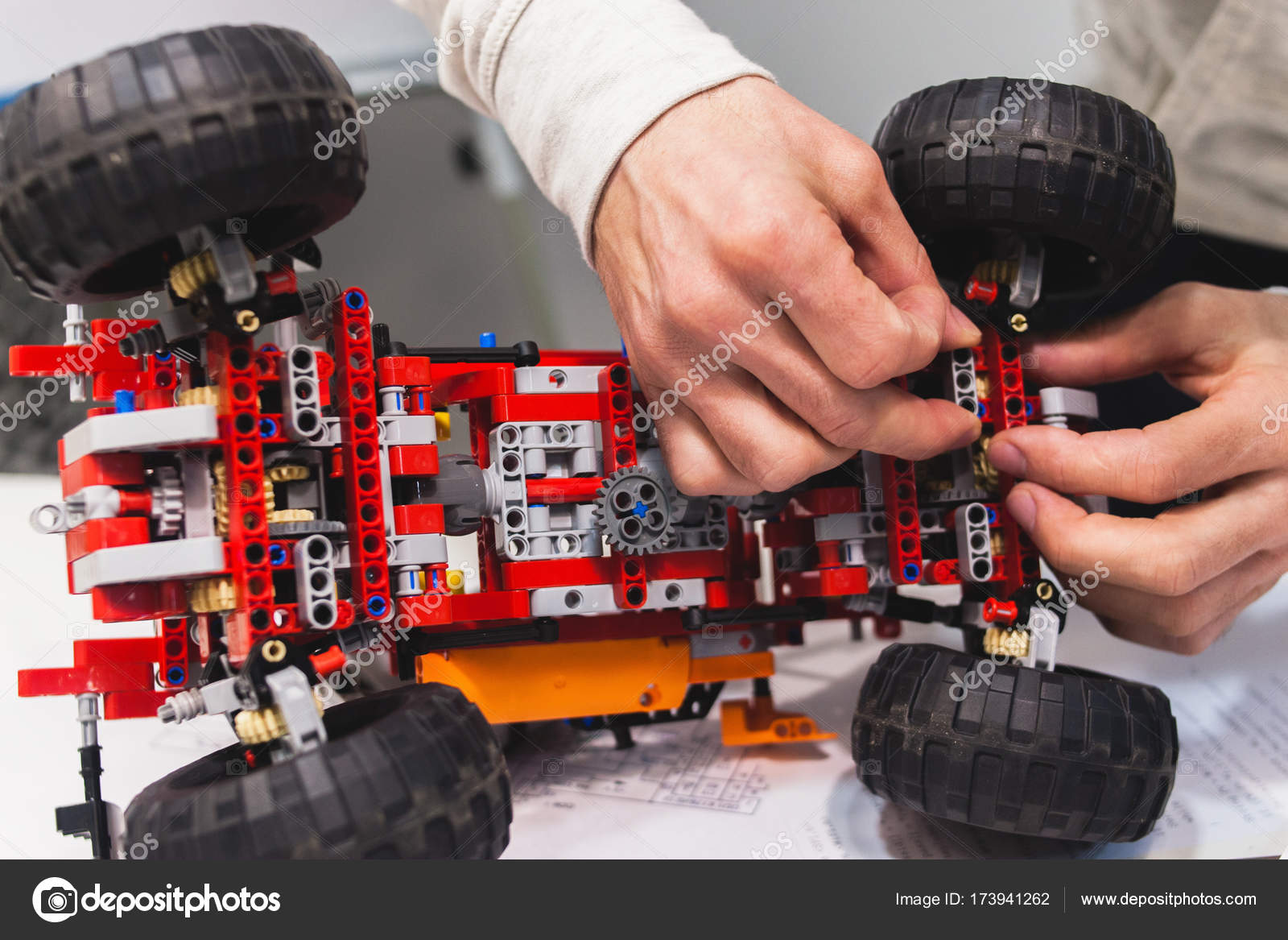 Modern mechatronics robotic construstor creation Stock Editorial © golubovy #173941262