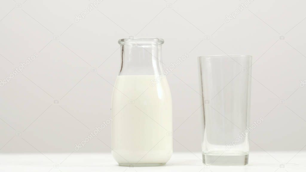 milk glass bottle dairy drink healthy lifestyle