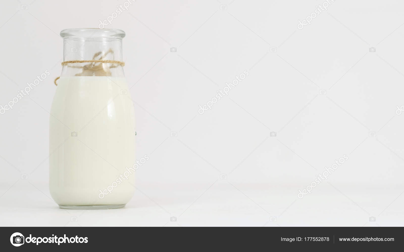 Milk kefir yogurt bottle fresh fermented dairy — Stock Photo © golubovy
