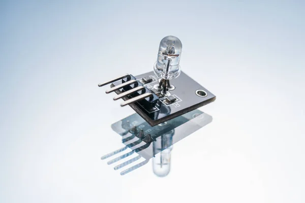 Microdetalhe eletrônico inovação robótica — Fotografia de Stock
