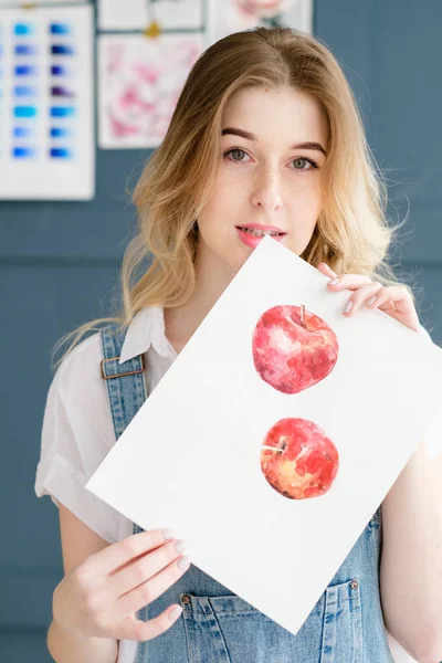 Malerei Hobby künstlerisches Talent Aquarellzeichnung — Stockfoto