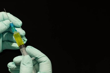 Tıp Sağlık bilim araştırma eller şırınga