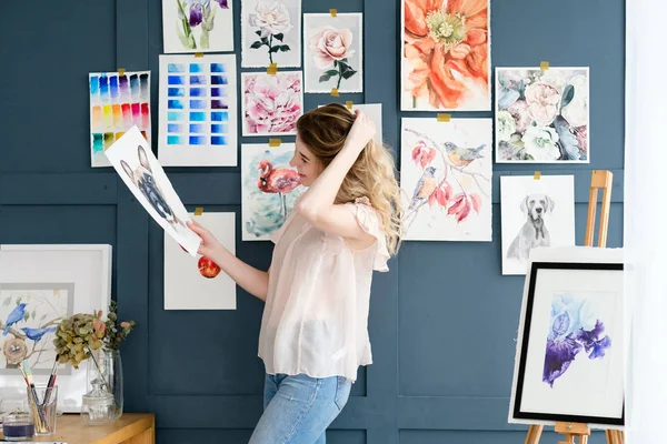 Art painting skill color swatch watercolor drawing — Stock Photo, Image