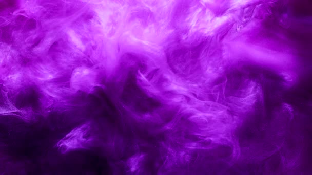 Vapeur couche violet paillettes fumée mouvement effet — Video