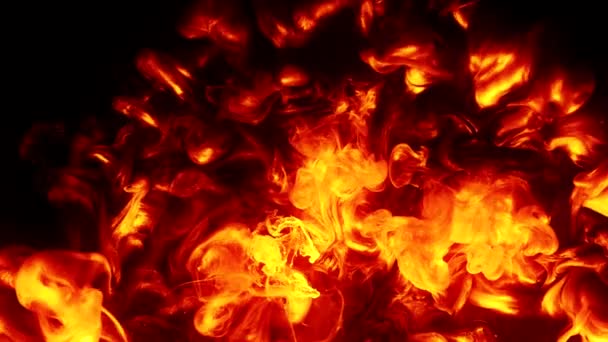 Tűz robbanás animáció piros sárga szmog felhő — Stock videók