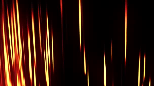 Raggi incandescenti movimento rosso arancio linee brillanti — Video Stock