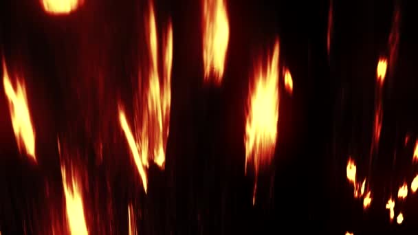 Abstract flames background yellow burning effect — Stock Video
