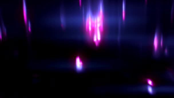 Verschwommene Lichter Bewegung neonblau rosa glühende Flecken — Stockvideo