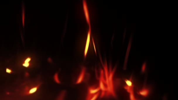 火花背景红黄模糊斑点运动 — 图库视频影像