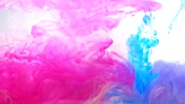 dye mix motion magenta pink blue flowing steam