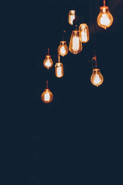 蒸汽球室内设计爱迪生灯泡 — 图库照片