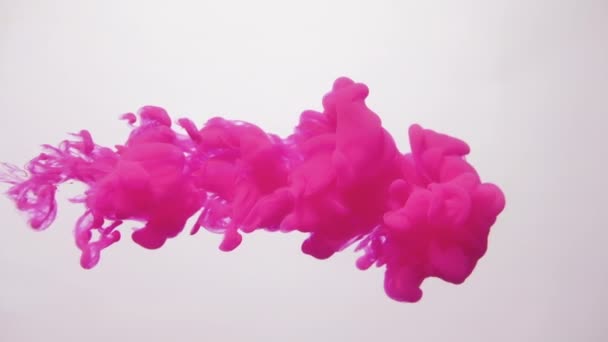 Ink cloud overlay magenta pink smoke motion — Stock Video