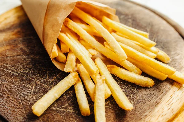 Fast food εστιατόριο αμερικανική σνακ τηγανητές πατάτες — Φωτογραφία Αρχείου