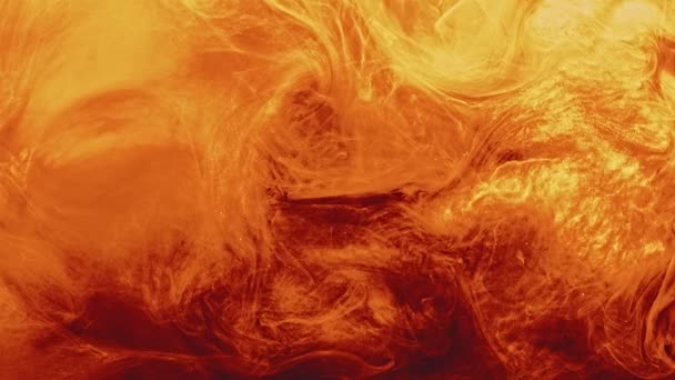 Паровой поток, светящийся оранжевым золотым дымом — стоковое видео
