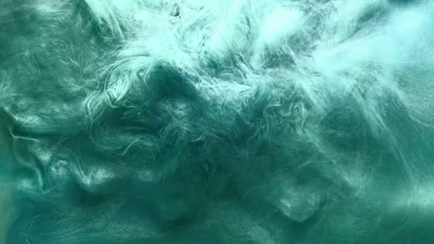 Fluxo de vapor glitter movimento azul neblina teal movimento — Vídeo de Stock