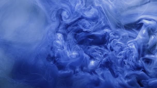 Fluide vapeur superposition acier bleu brume nuage mouvement — Video