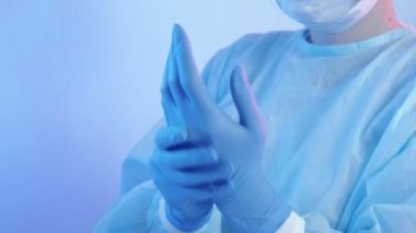 infection protection physician wearing gloves