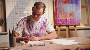 creative block unhappy male artist bad sketches