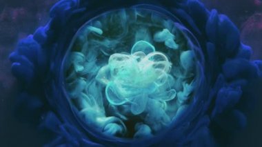 Buhar girdabı mavi patlama duman bulutu hareketi