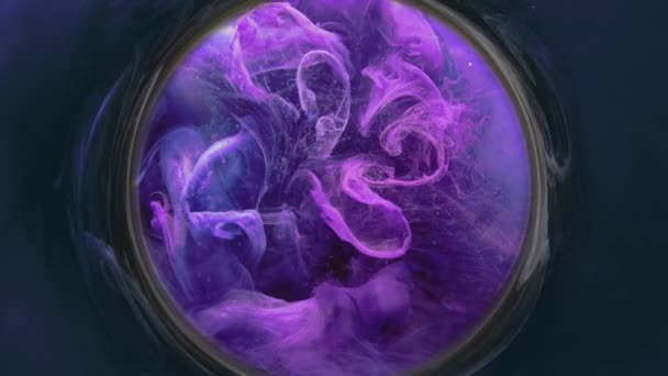 Fume swirl overlay purple haze circle motion — Stock Video