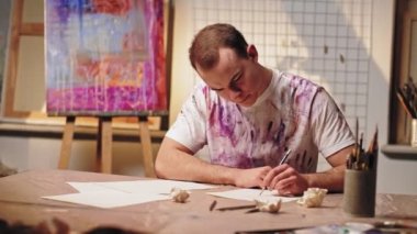 yaratıcı blok erkek solak sanatçı çizimleri