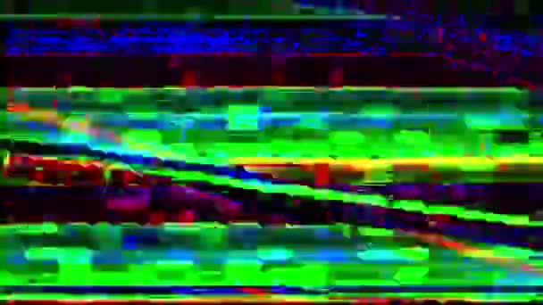 Defecto de pantalla de superposición de fallo efecto parpadeante — Vídeo de stock