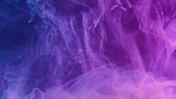 Color steam motion smoke flow purple blue light — 图库视频影像