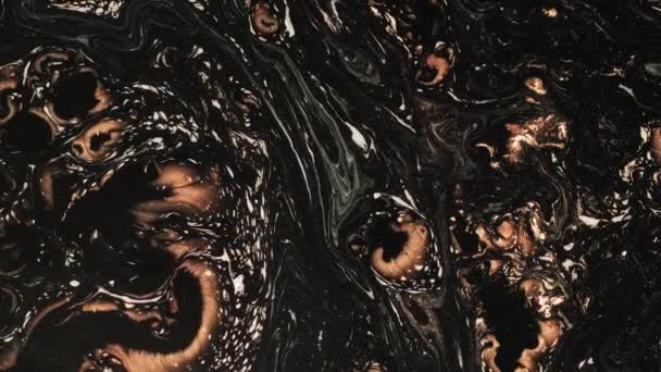Акриловий живопис мистецтво чорний помаранчевий тигр білий — стокове відео