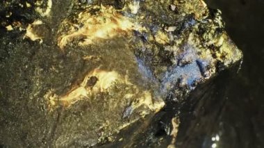 fluid art glitter yellow blue liquid ink motion