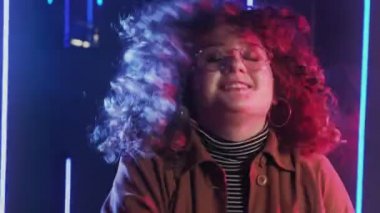 80s style girl clubbing lifestyle woman dancing