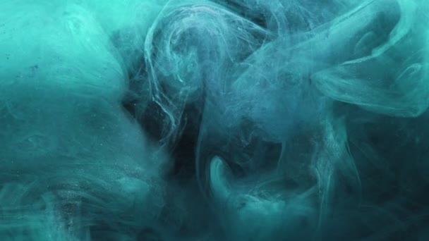 Gekleurde rook overlay teal blauwe nevel flow effect — Stockvideo