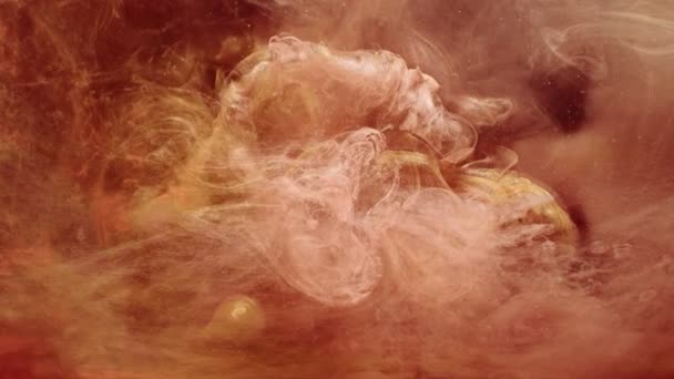 Gekleurde rook wolk perzik roze nevel beweging effect — Stockvideo