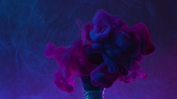 彩烟云影蓝色粉红雾的运动 — 图库视频影像