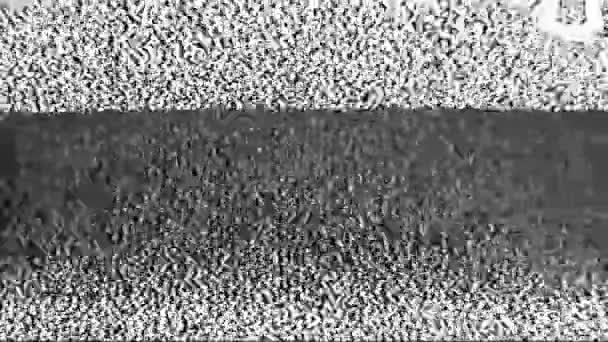 Echte analoge glitch statische ruis tv signaal fout — Stockvideo