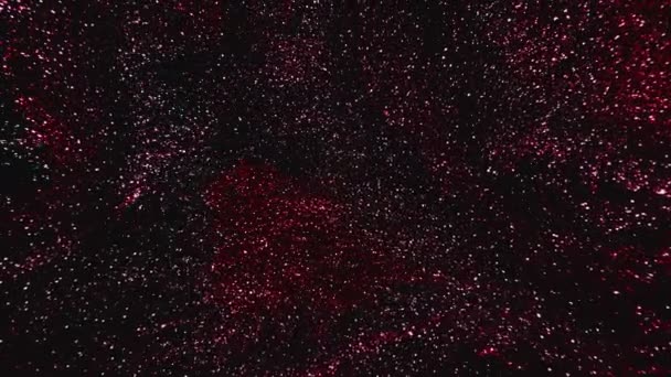 Glitter fluid overlay maroon red wet paint motion — Stock Video