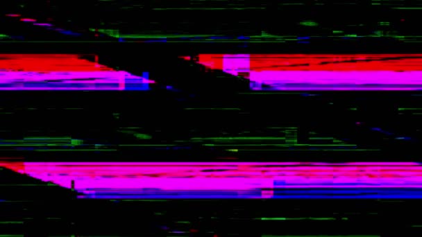 Verkliga digitala glitch dator virus pixel buller — Stockvideo