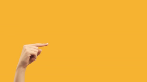 Hand gesture advertisement signal hand copyspace — Stock Footage Hand gesture advertisement signal hand copyspace Royalty Free Stock Footage
