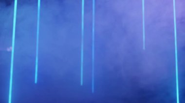 duman neon ışıkları disko parlak mavi arkaplan