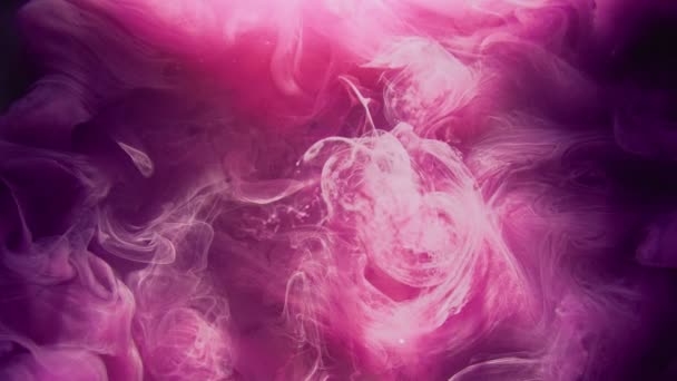 Color humo movimiento fruta paloma rosa vapor nube flujo — Vídeos de Stock