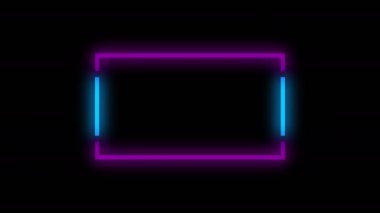 neon çerçeve ticari arka plan mavi mor ışık